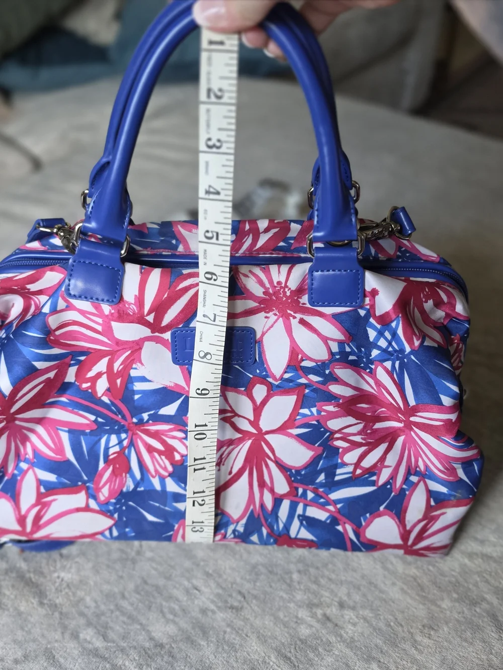 Lipault Paris Floral Bowling Style Bag blooming floral